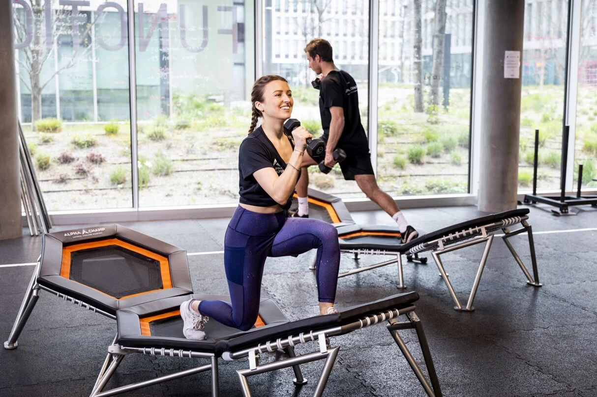 Trainingsgerät ALPHA CHAMP™ Triple Trampolin LRT-3 – Bild 11