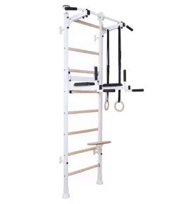 BenchK® Sprossenwand 522W Mit Klimmzugstange, Dip-Bügel, Seil & Ringen