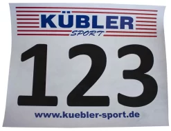 Startnummernsatz 1-100 Individuelles Design